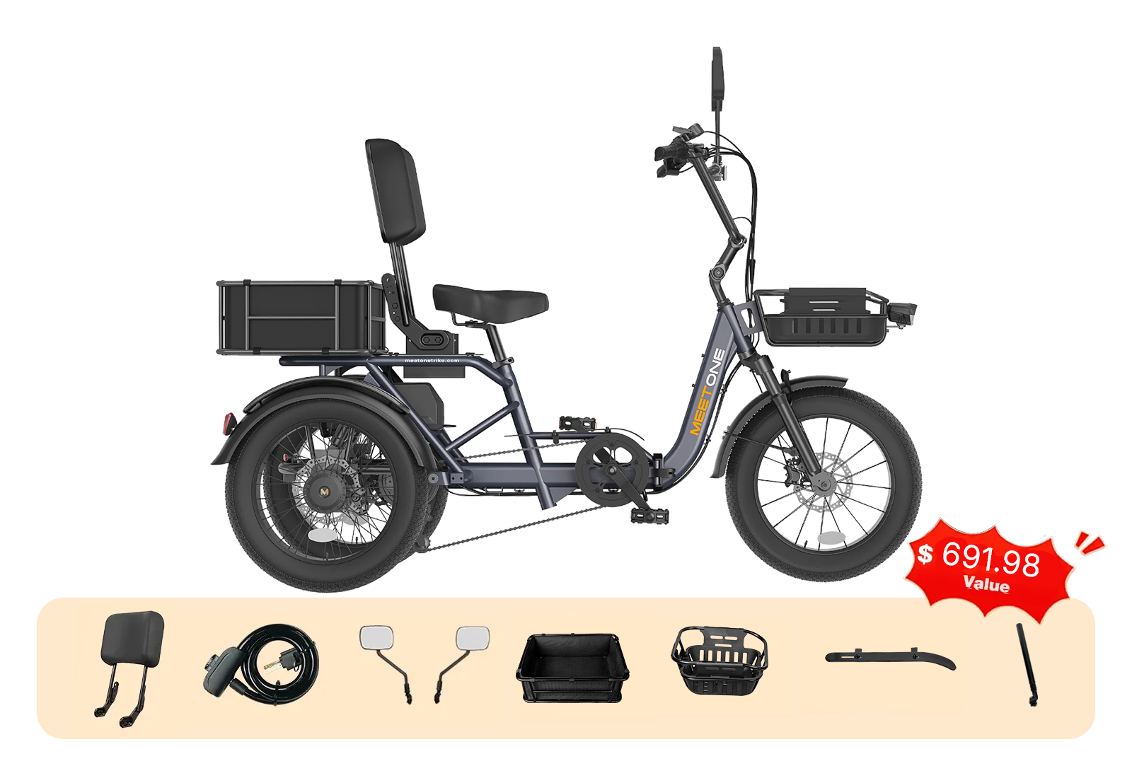 Meet One Breeze 2.0 Folding Electric Trike