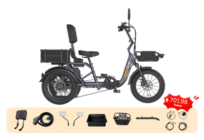 Meet One Breeze Pro 2.0 Full Suspension Fat Tire Electric Trike